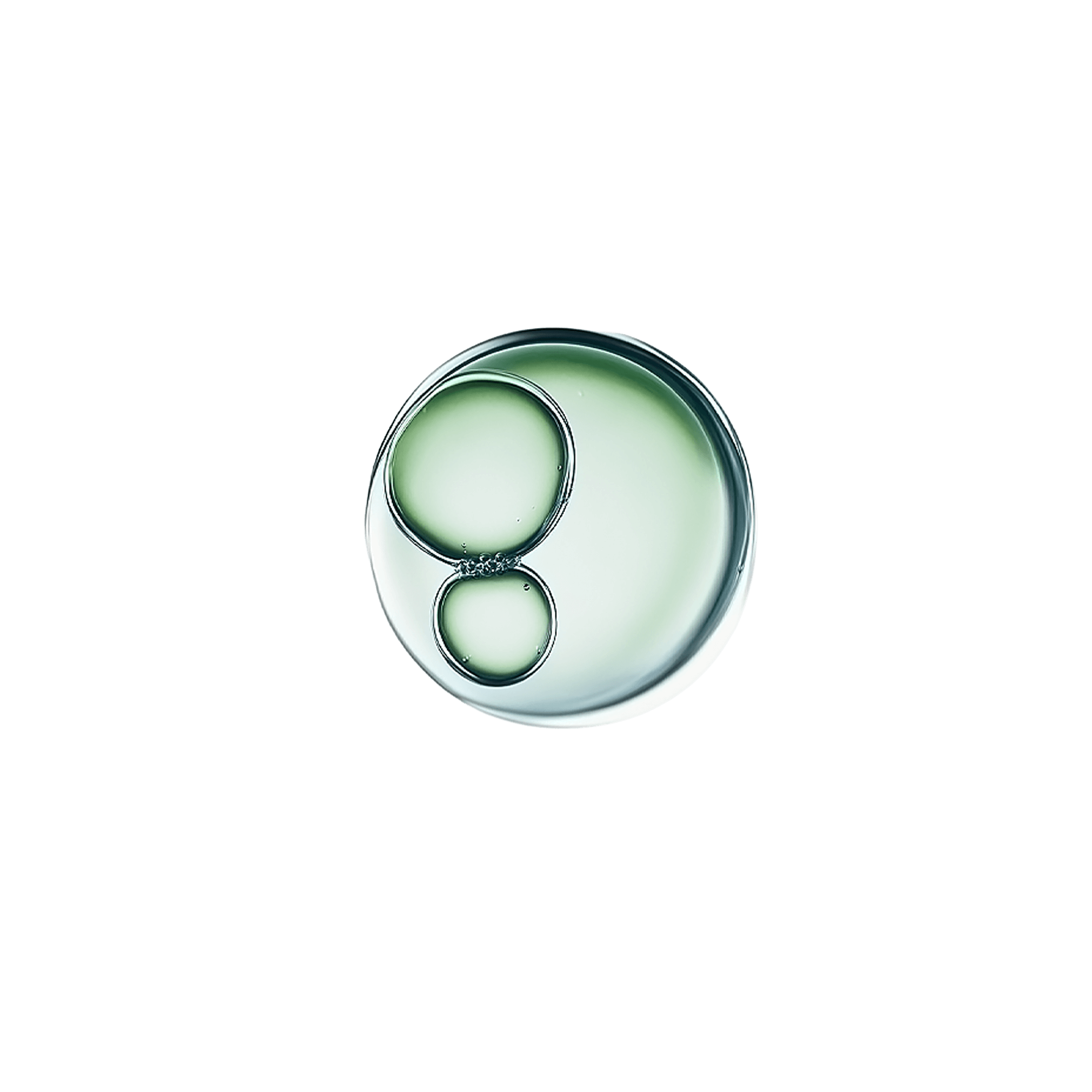 Close-up image of a gel featuring Hyaluronic Acid droplets for skincare hydration.
