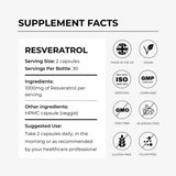 Resveratrol | Cellular Health + Longevity | 60 Capsules