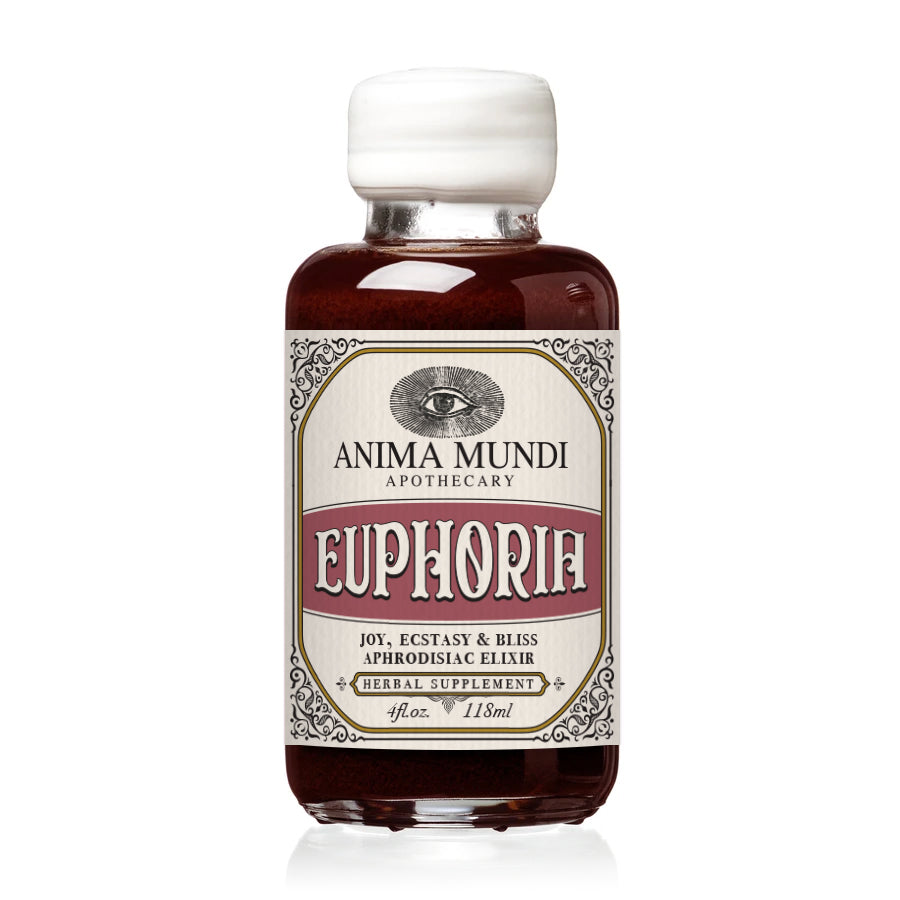 Bottle of Anima Mundi Euphoria elixir on a white background