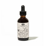 Bottle of Anima Mundi Belly Love herbal supplement on a white background