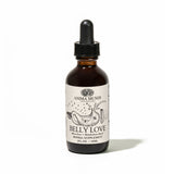 Bottle of Anima Mundi Belly Love herbal supplement on a white background