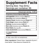 DREAM Elixir supplement facts label showcasing ingredients for rest and relaxation.