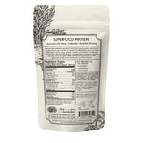 Back of Superfood Protein packaging with nutritional information highlighting Protein content.