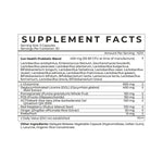 Supplement facts for Probiotic by Cymbiotika, highlighting ingredients and serving information.