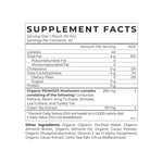 Supplement facts for Longevity Mushrooms, a premium liposomal mushroom complex in easy daily pouches.