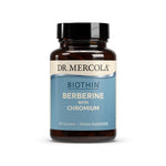 Biothin Berberine with Chromium dietary supplement bottle from Dr. Mercola, featuring 30 capsules.