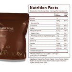 Nutrition facts for Lean Muscle Formula Chocolate, featuring 20g plant-based protein and 5g creatine.