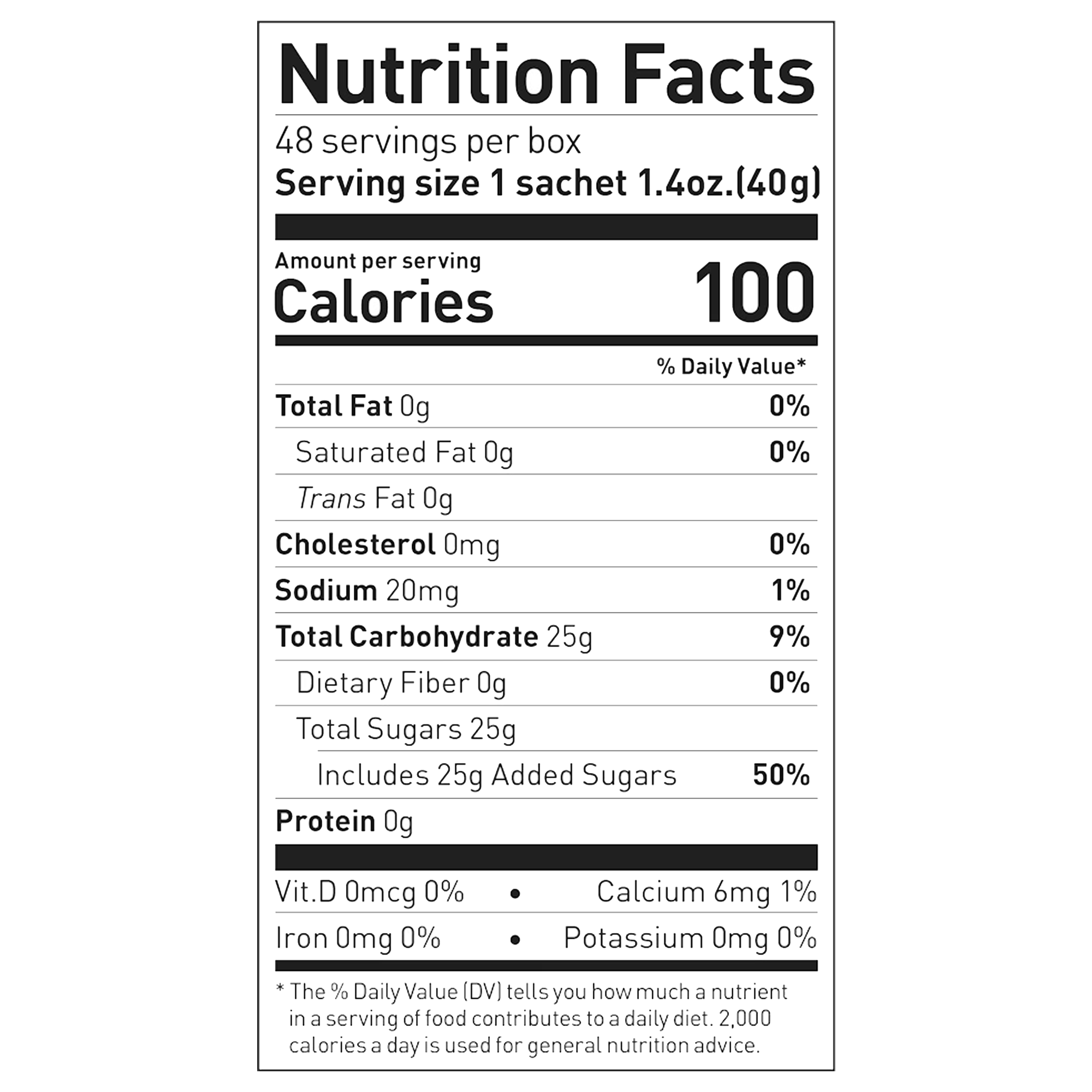 Maurten-Gel100-Nutrition facts label for a product with detailed calorie count and nutritional information.
