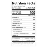 Maurten-Gel100CAF100-Nutrition facts label for a product with detailed calorie count and nutritional information.