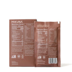 Nutrition facts for Chocho Plant Superfood Protein in travel sachets, showcasing ingredients and nutritional benefits.