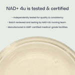 NAD+ Pen Starter Kit showcasing testing and certification details for quality assurance.