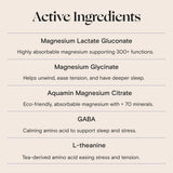 NED - Mellö Magnesium - Travel Sticks active ingredients list including magnesium and calming amino acids.