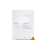 NOVOS Vital tropical-flavored gummies for liver, brain, eyes, heart, and gut support in a sleek packaging.