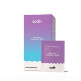 Sodii - Everyday Hydration Salts packaging and Salty Passionfruit sachet for effective hydration.