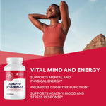 VIMERGY - Adapto B-complex supplements for daily balance and energy support in a wellness-focused lifestyle.