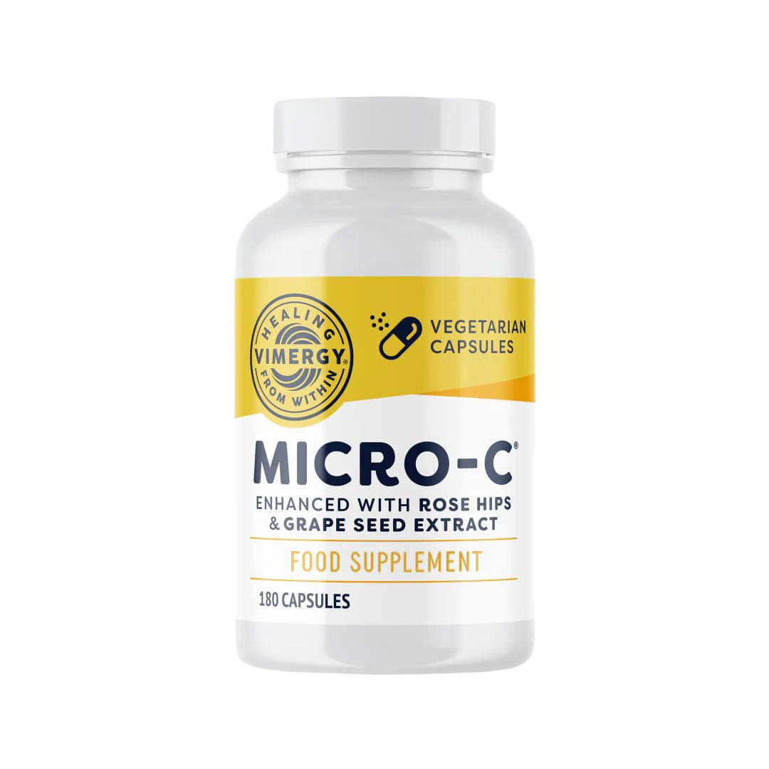 Micro-C | 180 Capsules supplement bottle with rose hips and grape seed extract