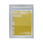Package of NAD+ Longevity Patches with yellow label on a white background